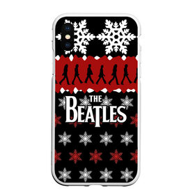 Чехол для iPhone XS Max матовый с принтом Праздничный The Beatles в Санкт-Петербурге, Силикон | Область печати: задняя сторона чехла, без боковых панелей | Тематика изображения на принте: beatles | the beatles | бител | битлз | битлс | битлы | группа | джон леннон | джордж харрисон | жуки | знак | красный | ливерпульская четвёрка | мерсибит | надпись | новогодний | новый год | пол маккартни | поп