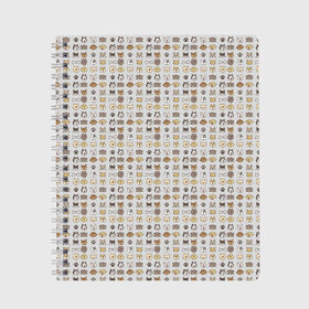 Тетрадь с принтом Веселые Чихуахуа в Санкт-Петербурге, 100% бумага | 48 листов, плотность листов — 60 г/м2, плотность картонной обложки — 250 г/м2. Листы скреплены сбоку удобной пружинной спиралью. Уголки страниц и обложки скругленные. Цвет линий — светло-серый
 | Тематика изображения на принте: домашние животные | пес | собака