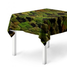 Скатерть 3D с принтом block camouflage в Санкт-Петербурге, 100% полиэстер (ткань не мнется и не растягивается) | Размер: 150*150 см | 