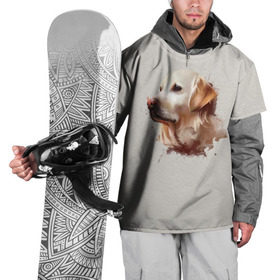 Накидка на куртку 3D с принтом Лабрадор_арт в Санкт-Петербурге, 100% полиэстер |  | домашние животные | пес | ретривер | собака