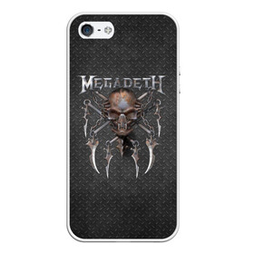 Чехол для iPhone 5/5S матовый с принтом Megadeth в Санкт-Петербурге, Силикон | Область печати: задняя сторона чехла, без боковых панелей | megadet | megadeth | группа | дирк вербурен | дэвид эллефсон | дэйв мастейн | кико лоурейро | мегадет | мегадетх | метал | рок | трэш | трэшметал | тяжелый | хард | хардрок | хеви | хевиметал