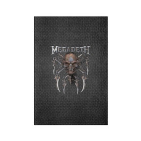 Обложка для паспорта матовая кожа с принтом Megadeth в Санкт-Петербурге, натуральная матовая кожа | размер 19,3 х 13,7 см; прозрачные пластиковые крепления | Тематика изображения на принте: megadet | megadeth | группа | дирк вербурен | дэвид эллефсон | дэйв мастейн | кико лоурейро | мегадет | мегадетх | метал | рок | трэш | трэшметал | тяжелый | хард | хардрок | хеви | хевиметал