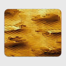 Коврик прямоугольный с принтом gold bricks в Санкт-Петербурге, натуральный каучук | размер 230 х 185 мм; запечатка лицевой стороны | geometry | геометрия | грань | кубик | кубики | мозаика | ребро | текстура | тени