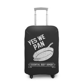 Чехол для чемодана 3D с принтом Yes We Pan в Санкт-Петербурге, 86% полиэфир, 14% спандекс | двустороннее нанесение принта, прорези для ручек и колес | pan | protection