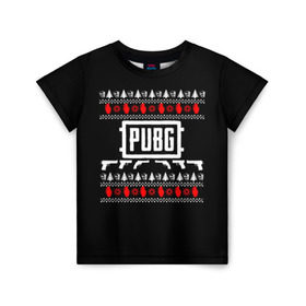 Детская футболка 3D с принтом Свитер PUBG в Санкт-Петербурге, 100% гипоаллергенный полиэфир | прямой крой, круглый вырез горловины, длина до линии бедер, чуть спущенное плечо, ткань немного тянется | playerunknowns battlegrounds | pubg