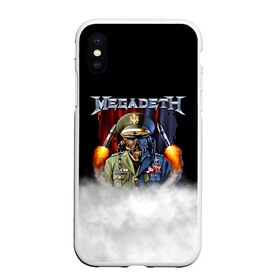 Чехол для iPhone XS Max матовый с принтом Megadeth в Санкт-Петербурге, Силикон | Область печати: задняя сторона чехла, без боковых панелей | megadet | megadeth | группа | дирк вербурен | дэвид эллефсон | дэйв мастейн | кико лоурейро | мегадет | мегадетх | метал | рок | трэш | трэшметал | тяжелый | хард | хардрок | хеви | хевиметал