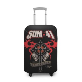 Чехол для чемодана 3D с принтом Sum 41 в Санкт-Петербурге, 86% полиэфир, 14% спандекс | двустороннее нанесение принта, прорези для ручек и колес | 1996 | 41 | punk | rock | sum | альтернатива | группа | дерик | канада | панк | рок | скейт | уибли