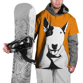Накидка на куртку 3D с принтом Солнечнй бультерьер в Санкт-Петербурге, 100% полиэстер |  | Тематика изображения на принте: бультерьер | домашние животные | пес | песик | собака | собачка