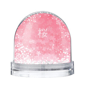 Снежный шар с принтом Сакура в Санкт-Петербурге, Пластик | Изображение внутри шара печатается на глянцевой фотобумаге с двух сторон | japan | вишня | розовый | сакура | цветы | япония
