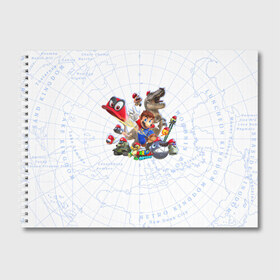 Альбом для рисования с принтом Марио в Санкт-Петербурге, 100% бумага
 | матовая бумага, плотность 200 мг. | mario | nintendo | игра | луиджи | марио | нинтендо