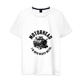 Мужская футболка хлопок с принтом Motrhead в Санкт-Петербурге, 100% хлопок | прямой крой, круглый вырез горловины, длина до линии бедер, слегка спущенное плечо. | 