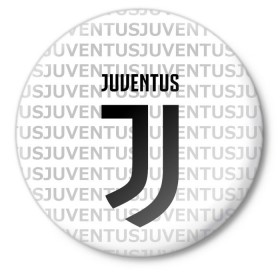 Значок с принтом Juventus 2018 Original в Санкт-Петербурге,  металл | круглая форма, металлическая застежка в виде булавки | Тематика изображения на принте: juventus | спорт | спортивные | футбол | футбольный клуб | ювентус