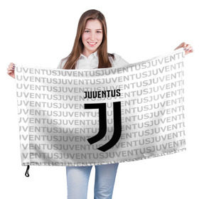 Флаг 3D с принтом Juventus 2018 Original в Санкт-Петербурге, 100% полиэстер | плотность ткани — 95 г/м2, размер — 67 х 109 см. Принт наносится с одной стороны | juventus | спорт | спортивные | футбол | футбольный клуб | ювентус