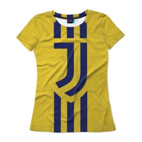 Женская футболка 3D с принтом Juventus 2018 Original в Санкт-Петербурге, 100% полиэфир ( синтетическое хлопкоподобное полотно) | прямой крой, круглый вырез горловины, длина до линии бедер | cr7 | fc juventus | football | juve | juventus | ronaldo | sport | роналдо | спорт | футбол | ювентус