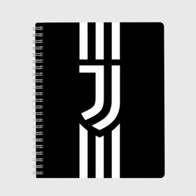 Тетрадь с принтом JUVENTUS SPORT в Санкт-Петербурге, 100% бумага | 48 листов, плотность листов — 60 г/м2, плотность картонной обложки — 250 г/м2. Листы скреплены сбоку удобной пружинной спиралью. Уголки страниц и обложки скругленные. Цвет линий — светло-серый
 | cr7 | fc juventus | football | juve | juventus | ronaldo | sport | роналдо | спорт | футбол | ювентус