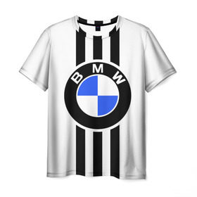 Мужская футболка 3D с принтом BMW SPORTWEAR в Санкт-Петербурге, 100% полиэфир | прямой крой, круглый вырез горловины, длина до линии бедер | bmw | автомобильные | бмв | машины