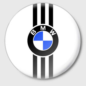 Значок с принтом BMW SPORTWEAR в Санкт-Петербурге,  металл | круглая форма, металлическая застежка в виде булавки | bmw | автомобильные | бмв | машины
