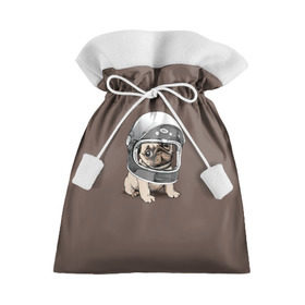 Подарочный 3D мешок с принтом Мопсик в скафандре в Санкт-Петербурге, 100% полиэстер | Размер: 29*39 см | Тематика изображения на принте: домашние животные | мопс | пес | песик | собака | собачка