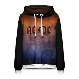 Мужская толстовка 3D с принтом AC/DC в Санкт-Петербурге, 100% полиэстер | двухслойный капюшон со шнурком для регулировки, мягкие манжеты на рукавах и по низу толстовки, спереди карман-кенгуру с мягким внутренним слоем. | Тематика изображения на принте: ac dc | logo | metal | music | rock | лого | логотип | метал | музыка | рок