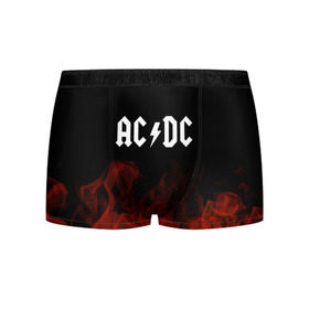 Мужские трусы 3D с принтом AC/DC в Санкт-Петербурге, 50% хлопок, 50% полиэстер | классическая посадка, на поясе мягкая тканевая резинка | Тематика изображения на принте: ac dc | logo | metal | music | rock | лого | логотип | метал | музыка | рок