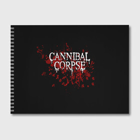 Альбом для рисования с принтом Cannibal Corpse в Санкт-Петербурге, 100% бумага
 | матовая бумага, плотность 200 мг. | Тематика изображения на принте: cannibal corpse | logo | metal | music | rock | лого | логотип | метал | музыка | рок