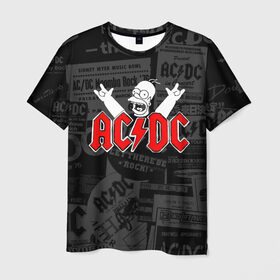 Мужская футболка 3D с принтом AC/DC в Санкт-Петербурге, 100% полиэфир | прямой крой, круглый вырез горловины, длина до линии бедер | ас | ац | диси | дс | дц | исидиси | эйси
