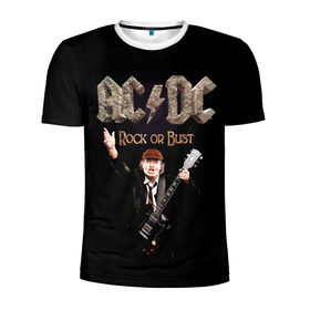 Мужская футболка 3D спортивная с принтом AC/DC в Санкт-Петербурге, 100% полиэстер с улучшенными характеристиками | приталенный силуэт, круглая горловина, широкие плечи, сужается к линии бедра | ас | ац | диси | дс | дц | исидиси | эйси