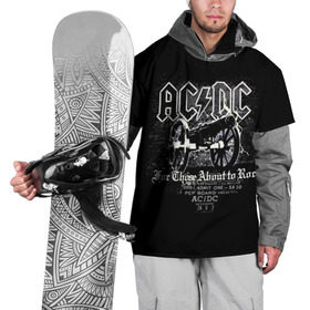 Накидка на куртку 3D с принтом AC/DC в Санкт-Петербурге, 100% полиэстер |  | ас | ац | диси | дс | дц | исидиси | эйси