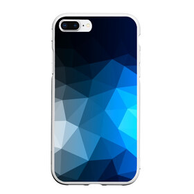 Чехол для iPhone 7Plus/8 Plus матовый с принтом Gray&Blue collection abstract в Санкт-Петербурге, Силикон | Область печати: задняя сторона чехла, без боковых панелей | abstraction | geometry | polygon | абстракция | геометрия | грань | краски | кубик | кубики | линии | мозаика | полигон | разноцветные | ребро | текстура | тени | узор