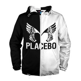 Мужская ветровка 3D с принтом Placebo в Санкт-Петербурге, 100% полиэстер | подол и капюшон оформлены резинкой с фиксаторами, два кармана без застежек по бокам, один потайной карман на груди | placebo | альтернативный | инди | индирок | плацебо | рок