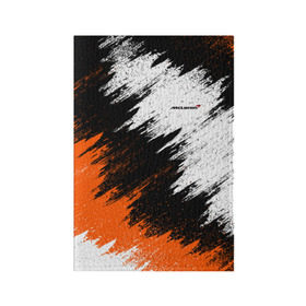 Обложка для паспорта матовая кожа с принтом McLaren в Санкт-Петербурге, натуральная матовая кожа | размер 19,3 х 13,7 см; прозрачные пластиковые крепления | car | mclaren | race | авто | гонки | краска | макларен | марка | машина