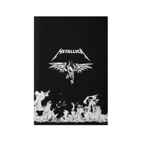 Обложка для паспорта матовая кожа с принтом Metallica в Санкт-Петербурге, натуральная матовая кожа | размер 19,3 х 13,7 см; прозрачные пластиковые крепления | metallica | группа | джеймс хэтфилд | кирк хэмметт | ларс ульрих | метал | металика | металлика | миталика | музыка | роберт трухильо | рок | трэш | трэшметал | хард | хардрок | хеви | хевиметал