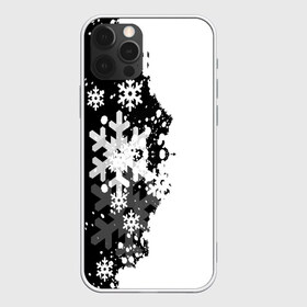 Чехол для iPhone 12 Pro Max с принтом Снежные узоры в Санкт-Петербурге, Силикон |  | black | christmas | new year | pattern | white | абстракция | зима | новый год | рождество | снег | снежинки | узор | черно белые