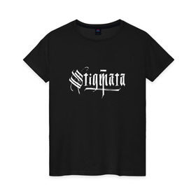 Женская футболка хлопок с принтом Stigmata в Санкт-Петербурге, 100% хлопок | прямой крой, круглый вырез горловины, длина до линии бедер, слегка спущенное плечо | stigmata | стигмата