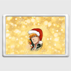 Магнит 45*70 с принтом Happy New Bleach! в Санкт-Петербурге, Пластик | Размер: 78*52 мм; Размер печати: 70*45 | bleach | блич | ичиго | куросаки ичиго