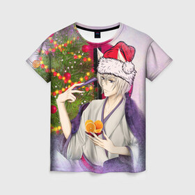 Женская футболка 3D с принтом Очень приятно, Новый Год в Санкт-Петербурге, 100% полиэфир ( синтетическое хлопкоподобное полотно) | прямой крой, круглый вырез горловины, длина до линии бедер | камисама | очень приятно бог | томоэ