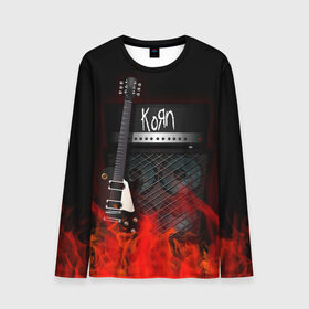 Мужской лонгслив 3D с принтом Korn в Санкт-Петербурге, 100% полиэстер | длинные рукава, круглый вырез горловины, полуприлегающий силуэт | korn | logo | metal | music | rock | лого | логотип | метал | музыка | рок