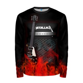 Мужской лонгслив 3D с принтом Metallica в Санкт-Петербурге, 100% полиэстер | длинные рукава, круглый вырез горловины, полуприлегающий силуэт | Тематика изображения на принте: logo | metal | metallica | music | rock | лого | логотип | метал | металика | металлика | музыка | рок