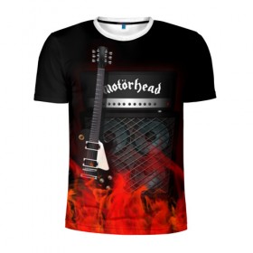 Мужская футболка 3D спортивная с принтом Motorhead в Санкт-Петербурге, 100% полиэстер с улучшенными характеристиками | приталенный силуэт, круглая горловина, широкие плечи, сужается к линии бедра | logo | metal | motorhead | music | rock | лого | логотип | метал | музыка | рок