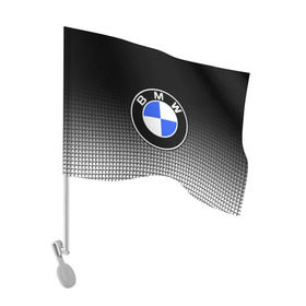 Флаг для автомобиля с принтом BMW 2018 Black and White IV в Санкт-Петербурге, 100% полиэстер | Размер: 30*21 см | bmw | автомобильные | бмв | машины