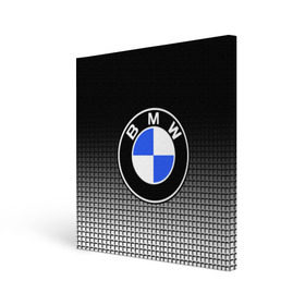 Холст квадратный с принтом BMW 2018 Black and White IV в Санкт-Петербурге, 100% ПВХ |  | bmw | автомобильные | бмв | машины
