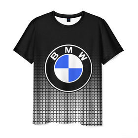 Мужская футболка 3D с принтом BMW 2018 Black and White IV в Санкт-Петербурге, 100% полиэфир | прямой крой, круглый вырез горловины, длина до линии бедер | bmw | автомобильные | бмв | машины