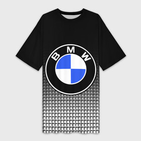 Платье-футболка 3D с принтом BMW 2018 Black and White IV в Санкт-Петербурге,  |  | bmw | автомобильные | бмв | машины