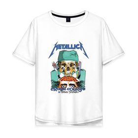 Мужская футболка хлопок Oversize с принтом Metallica, crash course в Санкт-Петербурге, 100% хлопок | свободный крой, круглый ворот, “спинка” длиннее передней части | Тематика изображения на принте: metallica | группа | джеймс хэтфилд | кирк хэмметт | ларс ульрих | метал | металика | металлика | миталика | музыка | роберт трухильо | рок | трэш | трэшметал | хард | хардрок | хеви | хевиметал