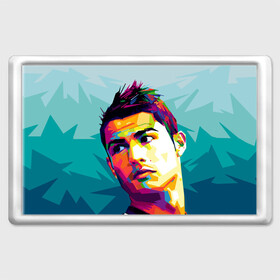 Магнит 45*70 с принтом Cristiano Ronaldo в Санкт-Петербурге, Пластик | Размер: 78*52 мм; Размер печати: 70*45 | Тематика изображения на принте: криштиану | реал мадрид | роналду