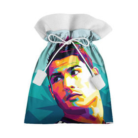 Подарочный 3D мешок с принтом Cristiano Ronaldo в Санкт-Петербурге, 100% полиэстер | Размер: 29*39 см | Тематика изображения на принте: криштиану | реал мадрид | роналду