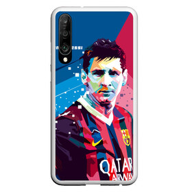 Чехол для Honor P30 с принтом Lionel Messi в Санкт-Петербурге, Силикон | Область печати: задняя сторона чехла, без боковых панелей | barcelona | lionel | messi | барселона | лионель | месси | поп арт