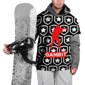 Накидка на куртку 3D с принтом GAMBIT counter strike в Санкт-Петербурге, 100% полиэстер |  | awp | counter strike | gambit | game | skin | авп | игры | линии | скин