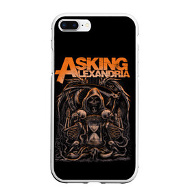 Чехол для iPhone 7Plus/8 Plus матовый с принтом Asking Alexandria в Санкт-Петербурге, Силикон | Область печати: задняя сторона чехла, без боковых панелей | askalexandria | askingalexandria | hardcore | metal | metalcore | александрия | альтернатива | аск | аскинг | метал | скелет | хэви | череп