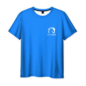 Мужская футболка 3D с принтом Team Liquid Uniform в Санкт-Петербурге, 100% полиэфир | прямой крой, круглый вырез горловины, длина до линии бедер | dota | dota 2 | rpg | support | team | team liquid | дизайн | дота | игры | известные | киберспорт | логотип | спорт | униформа | эмблема